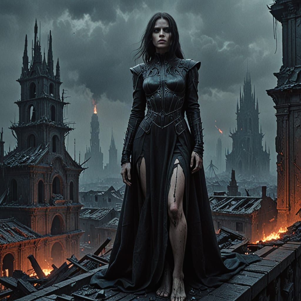 Dystopian Cityscape in Fauvist Colors