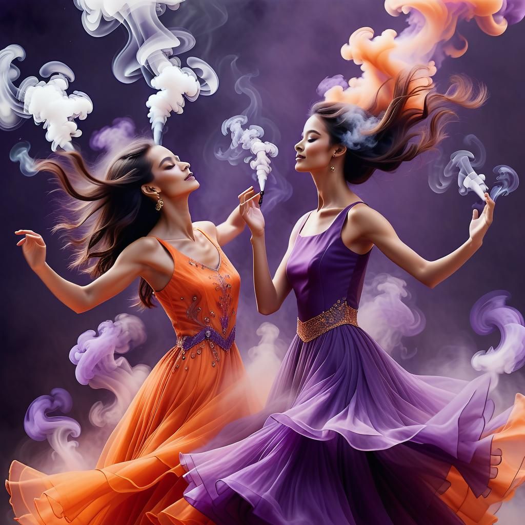 Dancing Spirits in Smoky Hues
