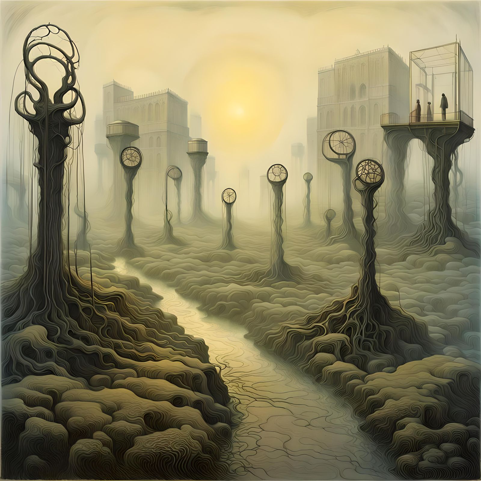 Surreal Landscape Evokes Dreamlike Collective Unconscious