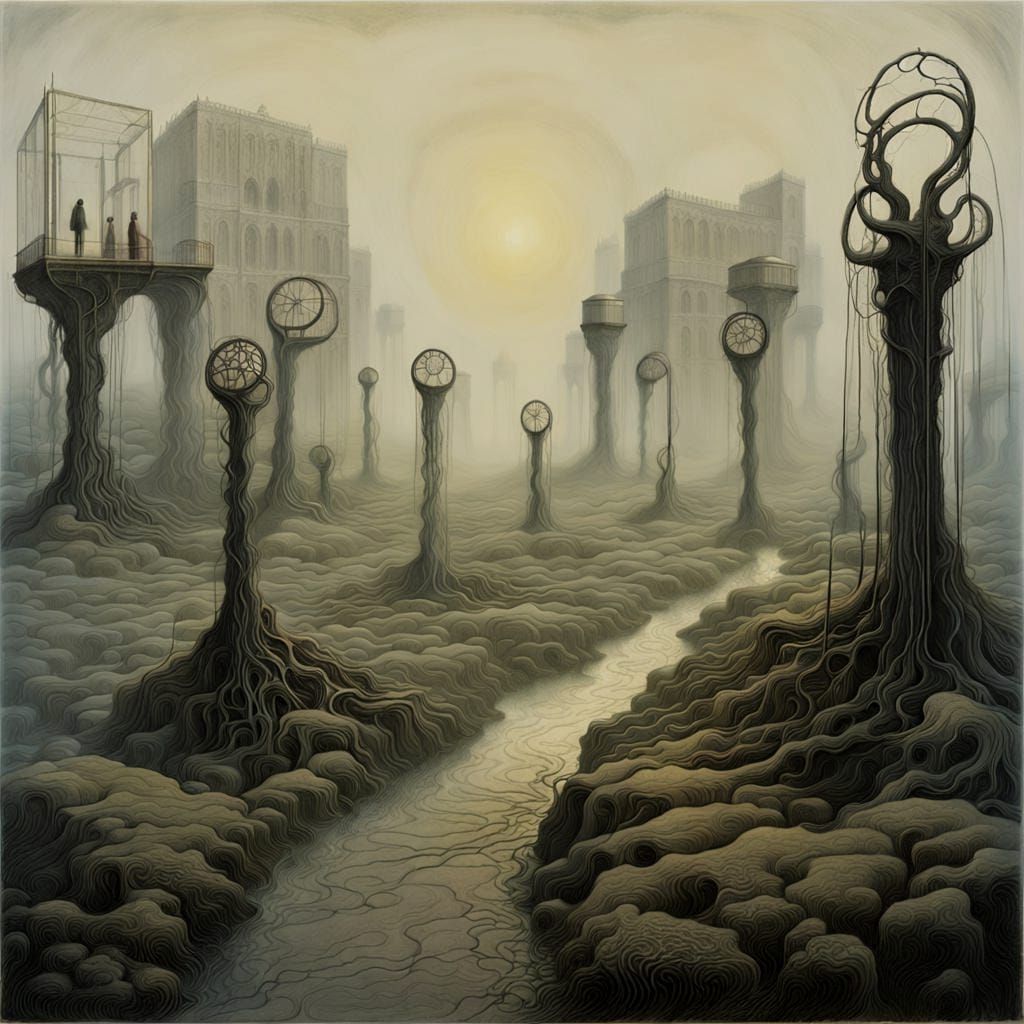 Ethereal Landscape in Surrealist Style