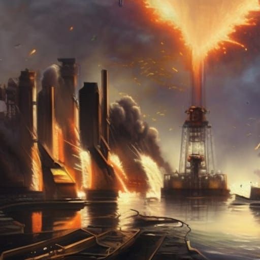 Explosive Shipyard: Dark Fantasy Concept Art