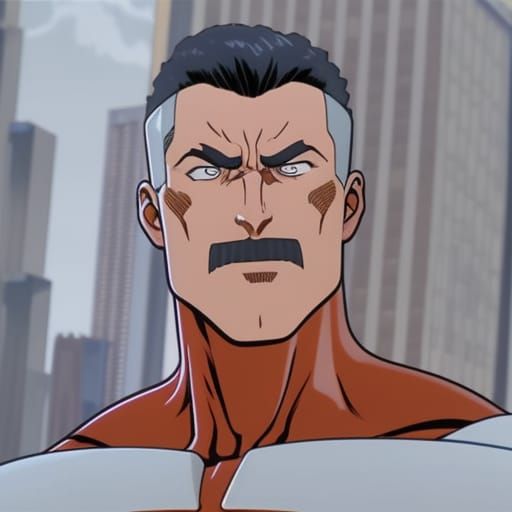 Omni-Man in Attack On Titan Anime Style