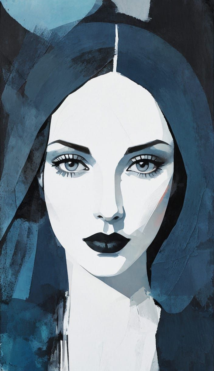 Woman in a Classical Portrait Style