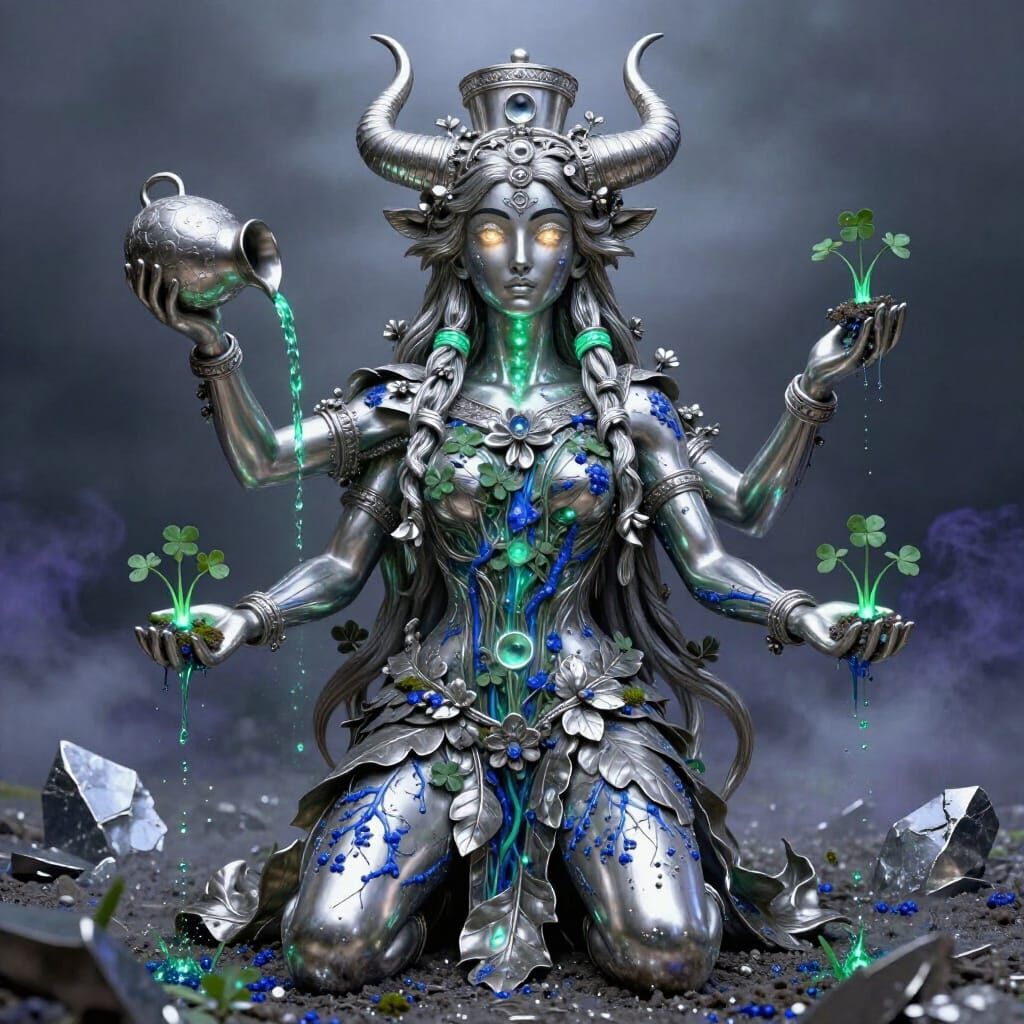 Ukulla, Sovereign of the Flowering Meadow in Silver-Lead