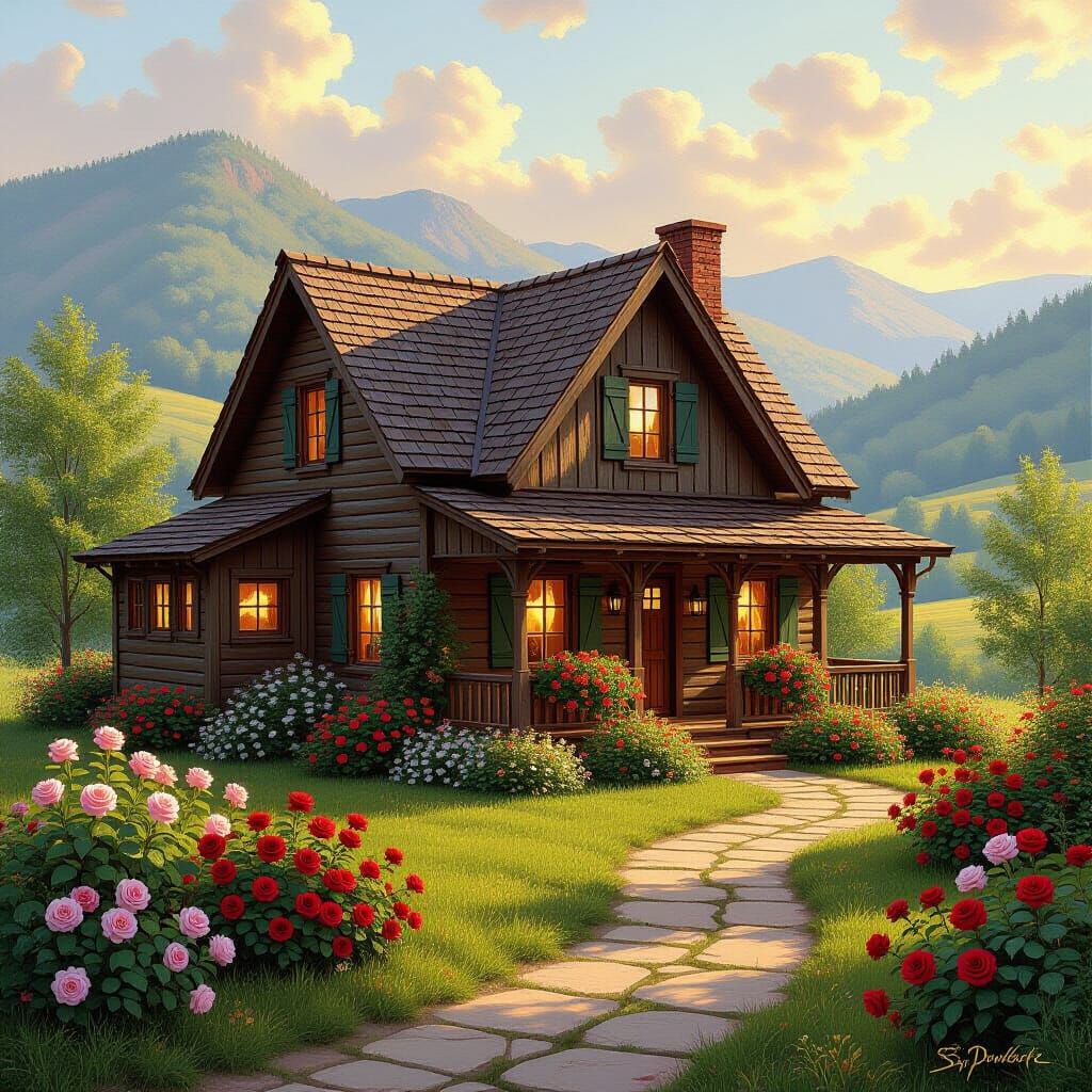 Farmhouse in Rose Valley: Luminous Landscape