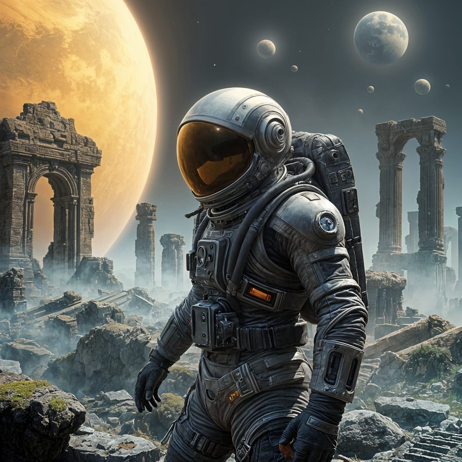 Astronaut Discovers Mysterious Saturnian Ruins in Cosmic Exp...