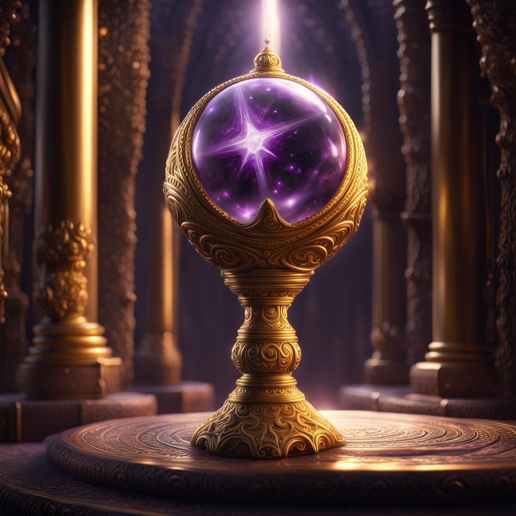 Golden Staff with Amethyst Orb: Star Power