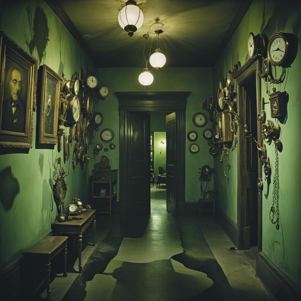 Surrealist Hallway Inside a Mind: Dreamlike Interior