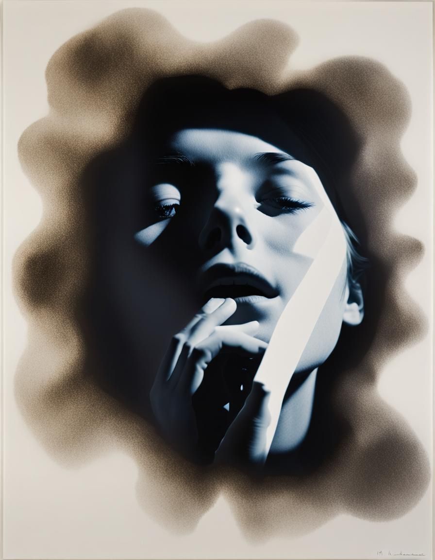 Abstract Portrait in Velvet Painted Style