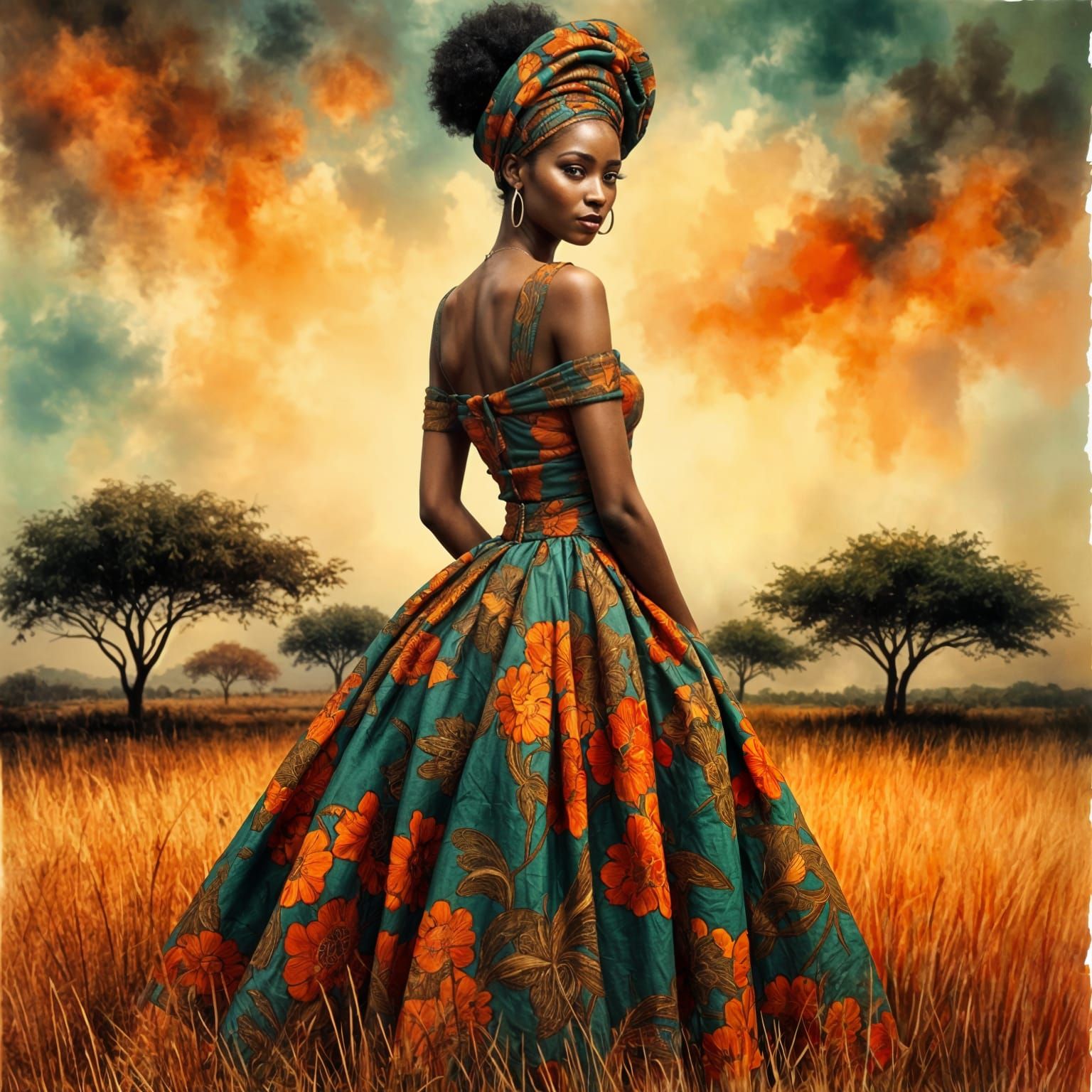 <lora:InkMeSoftly:1.0> "A full-body portrait of a graceful w...