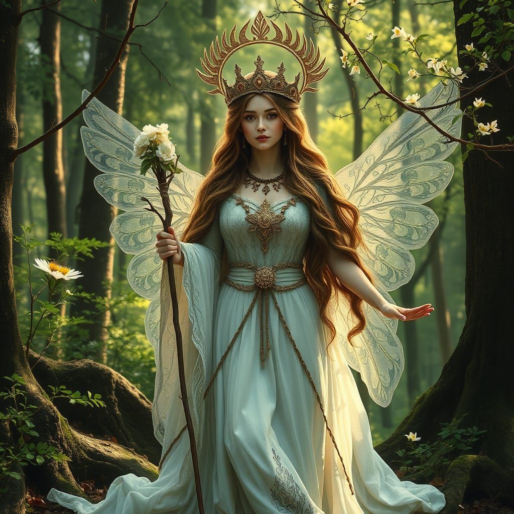 Surreal Slavic Goddess Brings New Life to Vibrant Forest