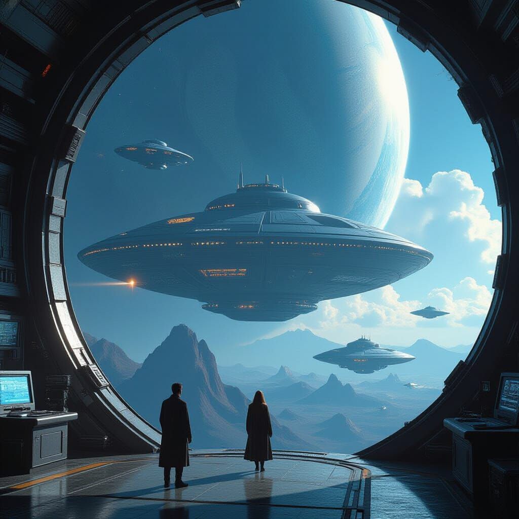 Futuristic Sci-Fi Cityscape at Night