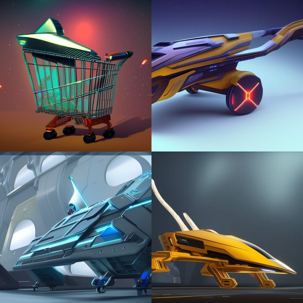 Futuristic Star Trek Shopping Cart Concept Art