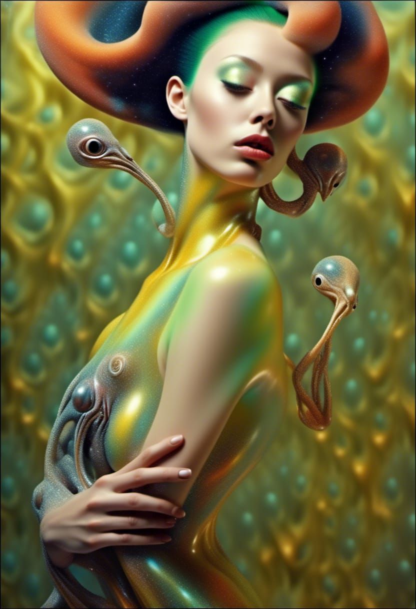 Exquisite Alien Creatures in Surreal Landscape