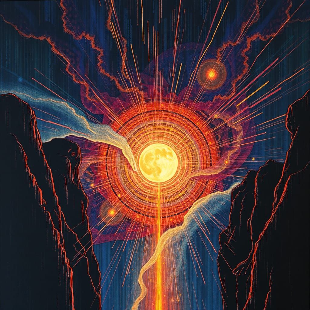 Magnetic Vision in Peter Gric Style with Binary Matrix