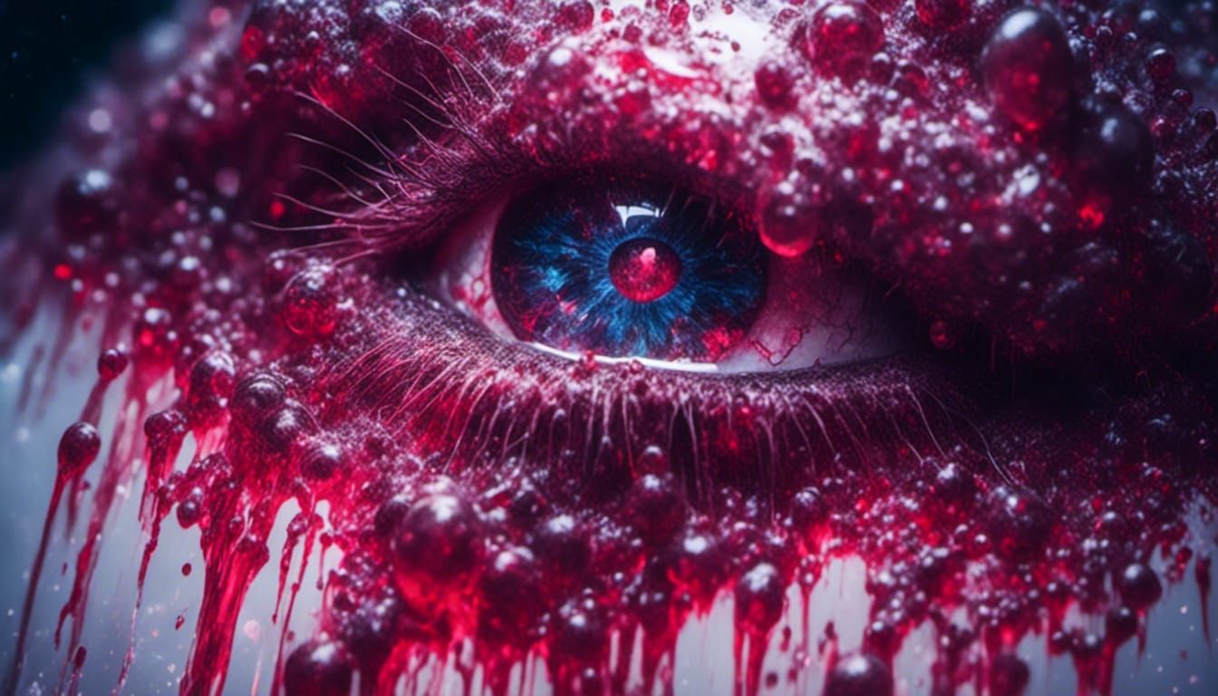 Lovecraftian Cocktail with Macabre Eye in Glass