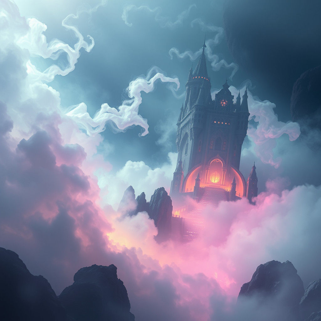 Ethereal Mist in Mystical Realm: Matte Painting
