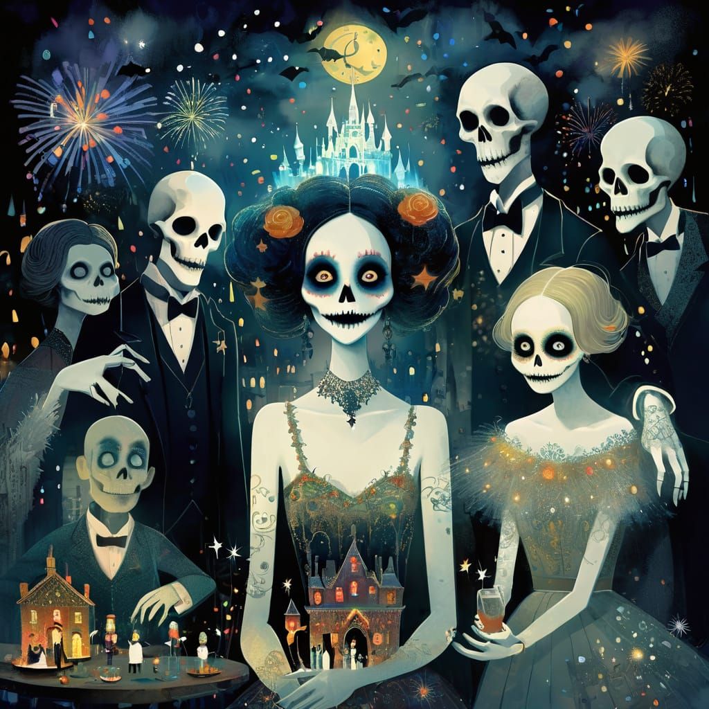 Haunted New Year's Eve Party With Ghosts and Fireworks