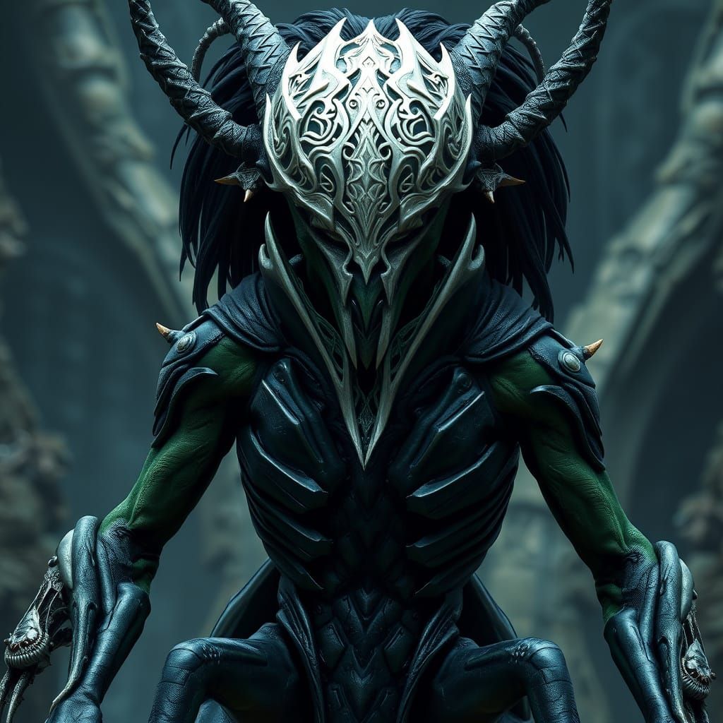 Vesparian Insectoid Being in Detailed Matte Painting Style