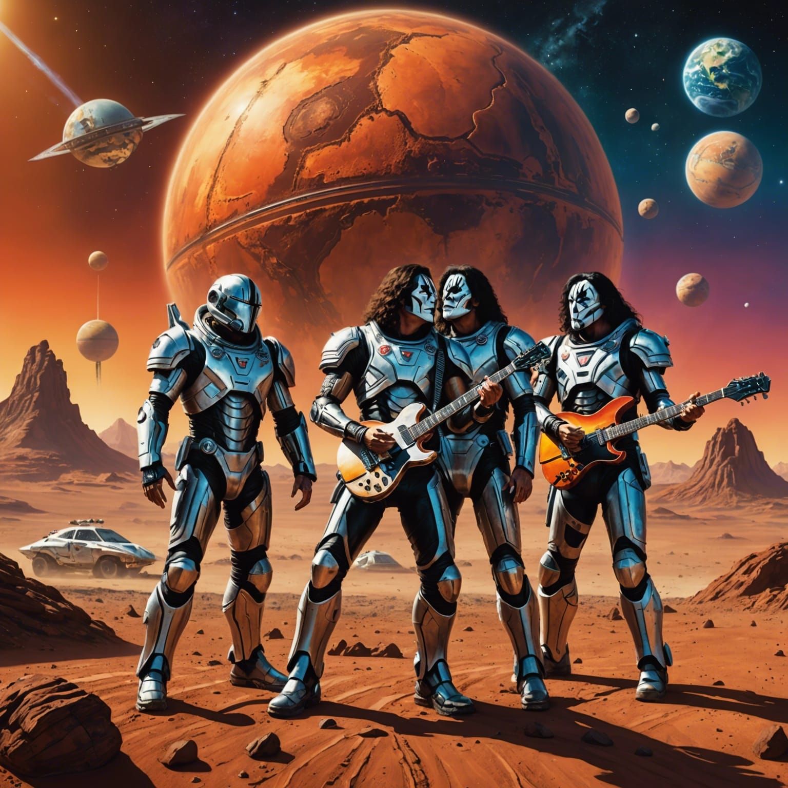 The Rock Group Kiss Concert on Mars