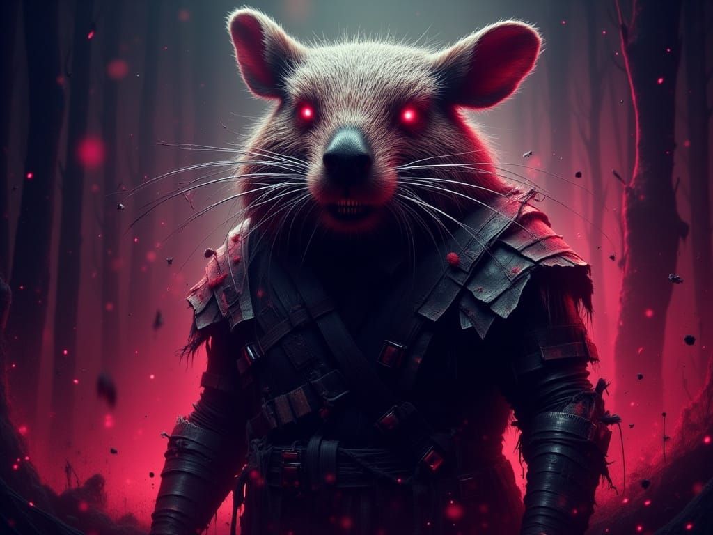 Furious Armored Capybara with Ominous Aura