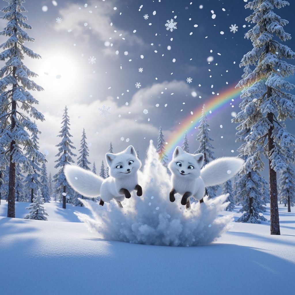 Just Fox’n Around 🦊❄️🤍💖