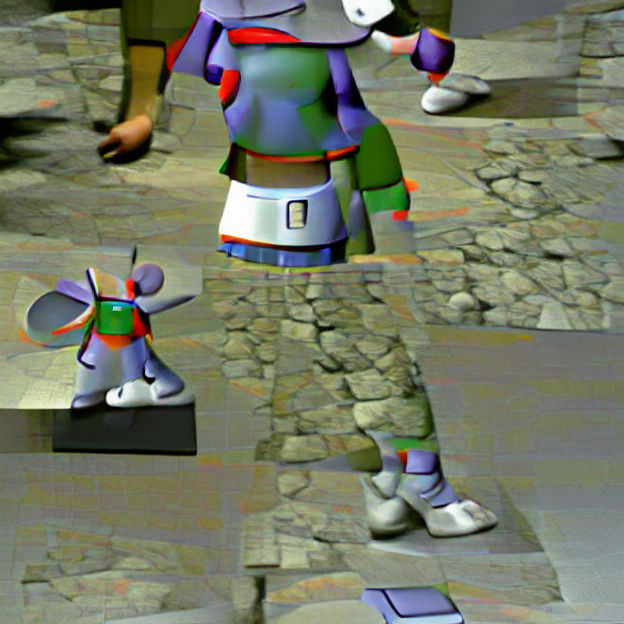 Low-Poly Character Model: PS1 Style