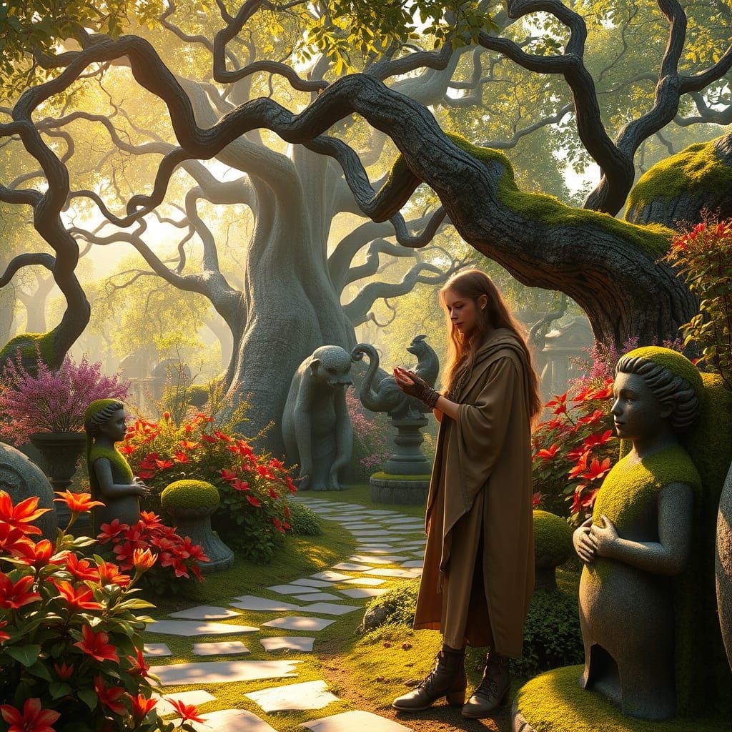 Aria Tends to Her Family's Whimsical Garden in Dreamlike Rea...