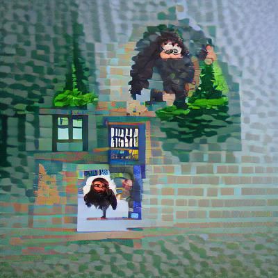 Low-Resolution Hagrid Pixel Art