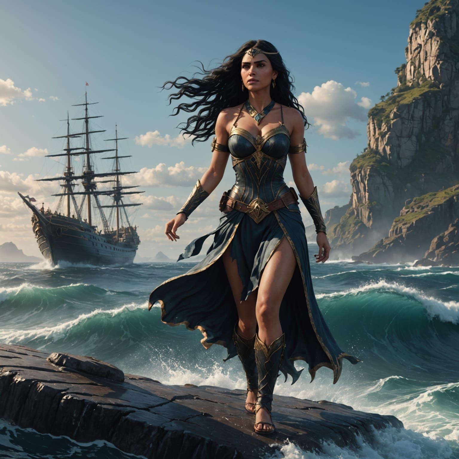 Mythical Siren Seduces with Enchanting Song in the Deep