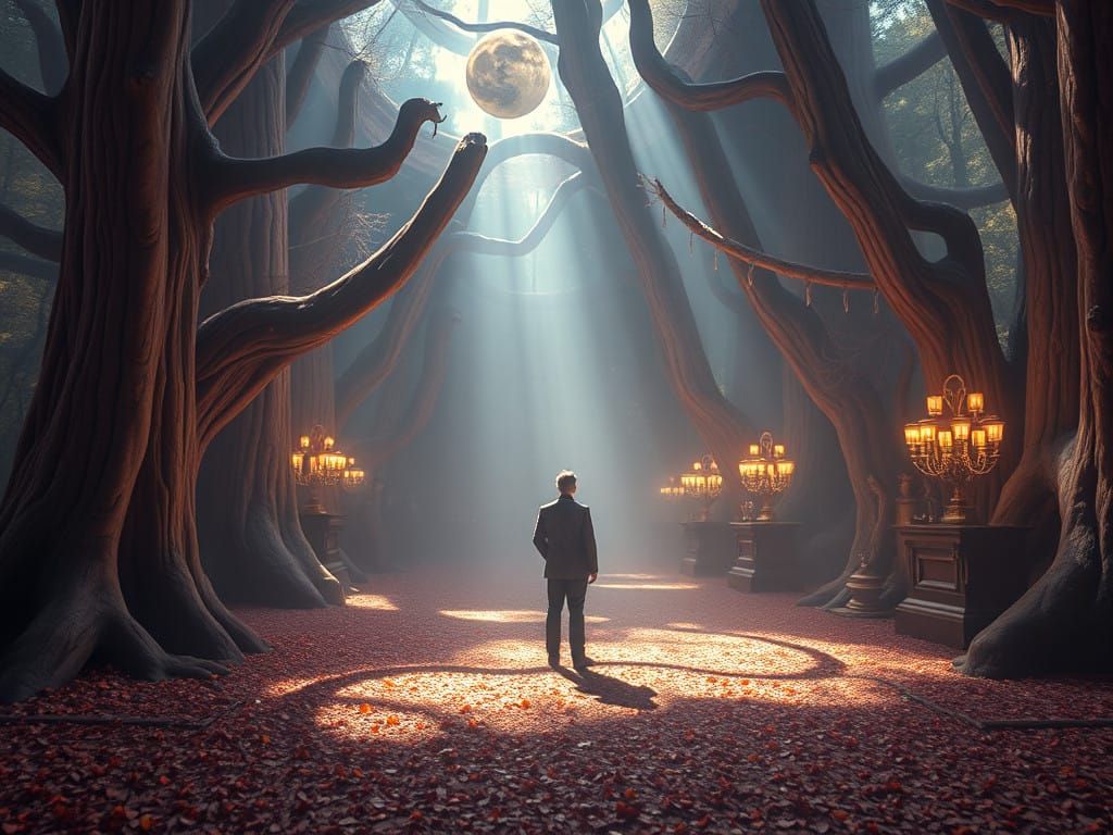 Surrealist Landscape with Hallucinatory Dreamscapes in Sharp...