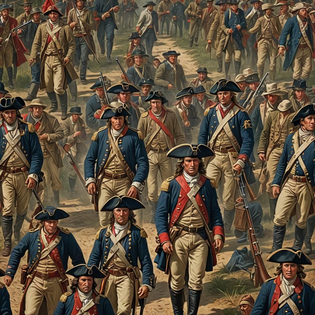 North Carolina Militia Marching During the Revolution