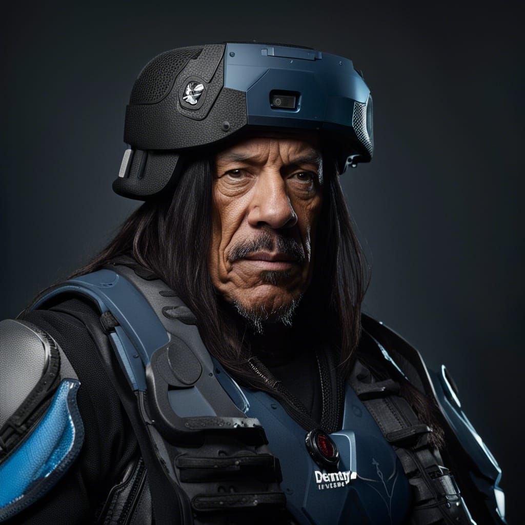 Danny Trejo as Sci-Fi Warrior with Lightsaber