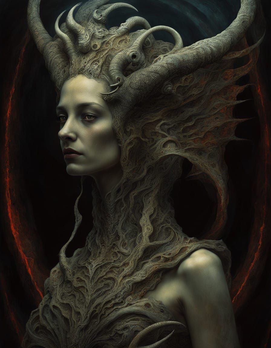 Demonic Entities in Twisted, Fiery Underworld