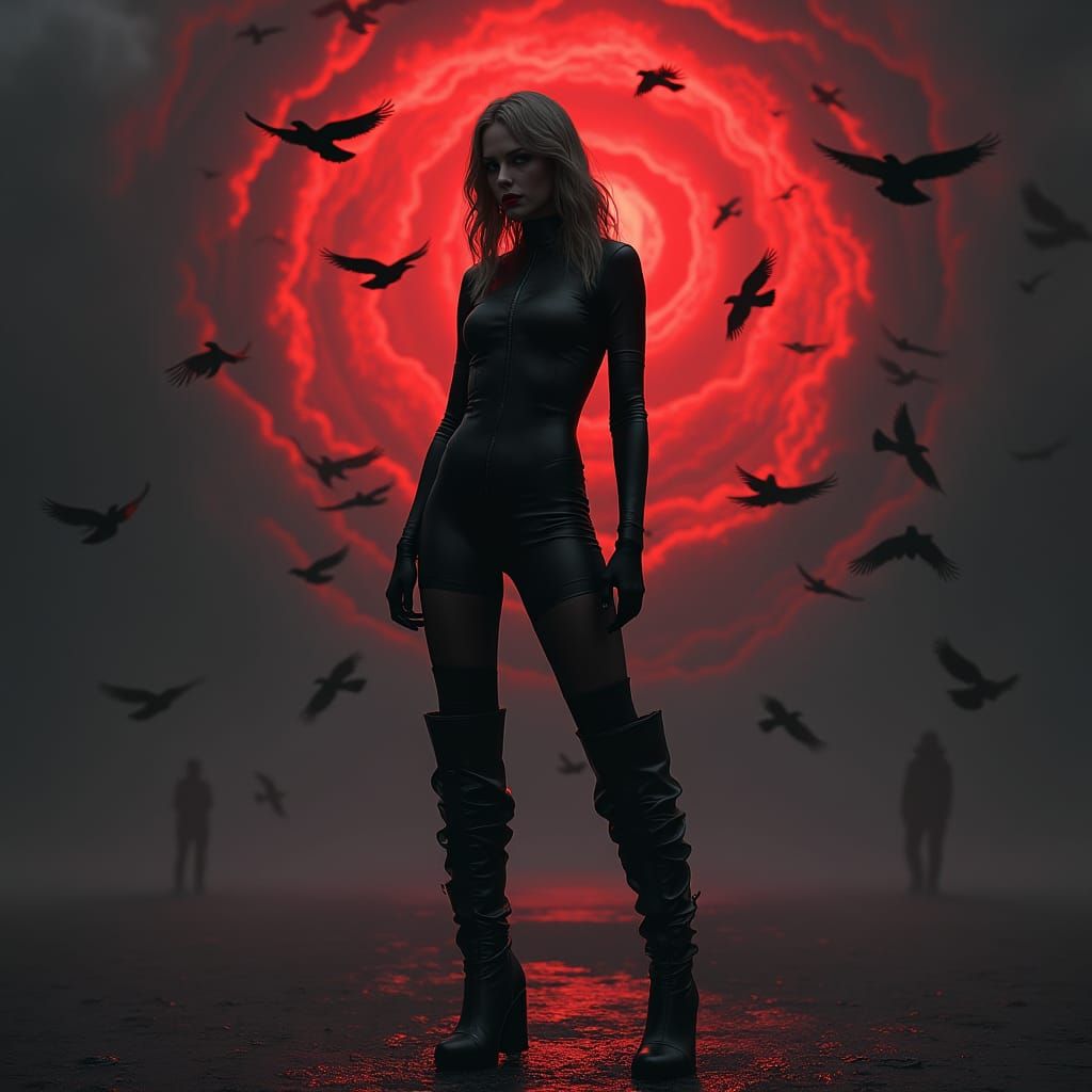 Taylor Swift as Gothic Prison Guard, Digital Art