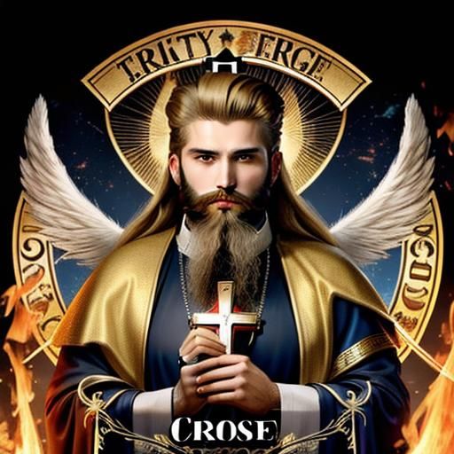 Fiery Angelic Priest with Sapphire Cross