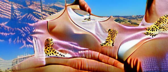 Surreal Leopard Leotard Labeling in California Dream