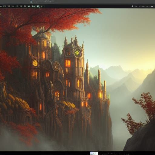 Fantastical Matte Painting in Deep Color