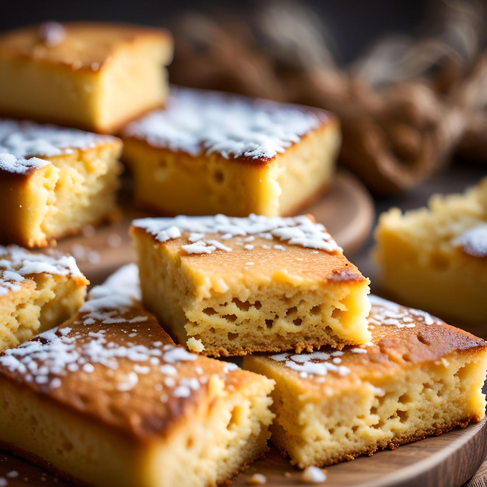Golden Cornbread Close-Up: Natural Light Photography