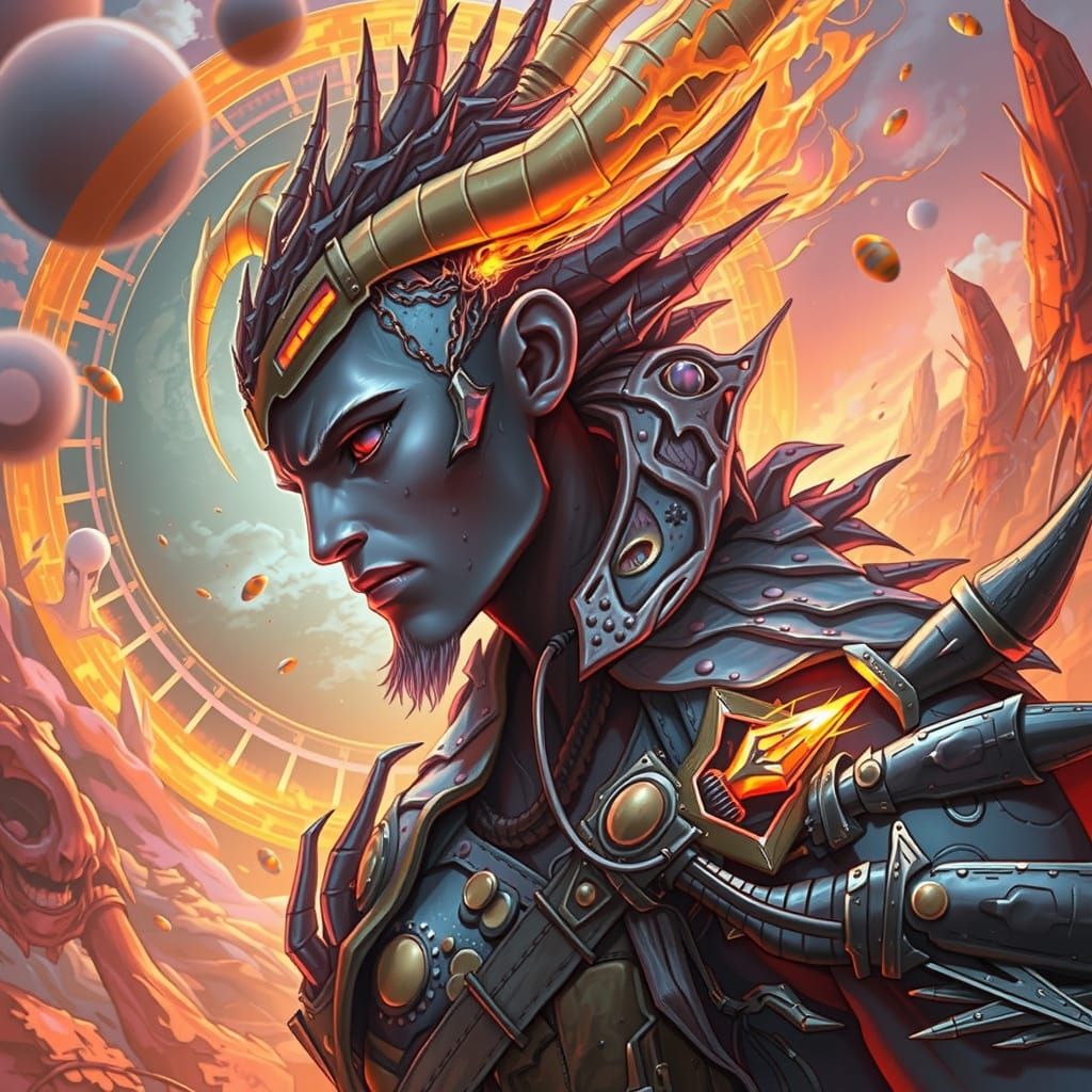 Ominous Figure Embodies Madness in Dark Surrealism