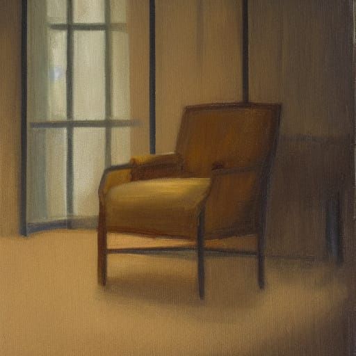 Velvet Chair Portrait in Soft Golden Light