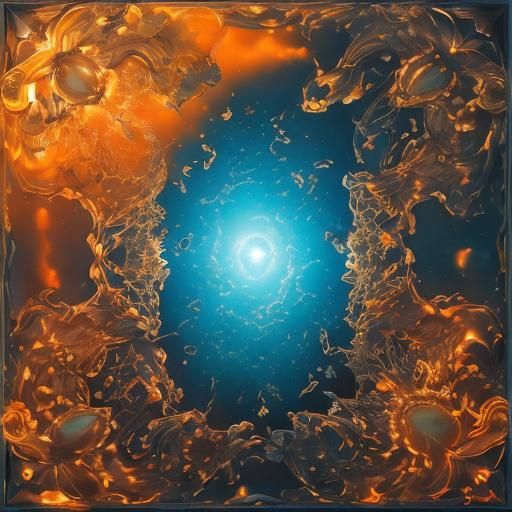 Underwater Dive: Bioluminescent Deep Sea Art