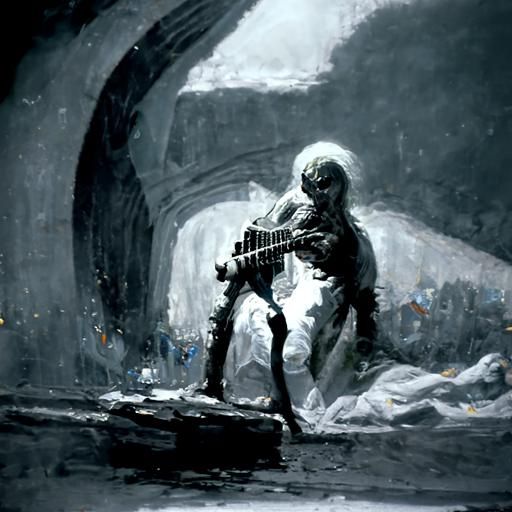 Horror Guitar in Gustave Doré Style