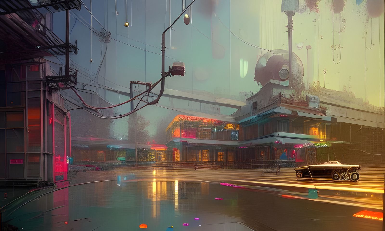 Candy Lab Exterior: Intricate Matte Painting