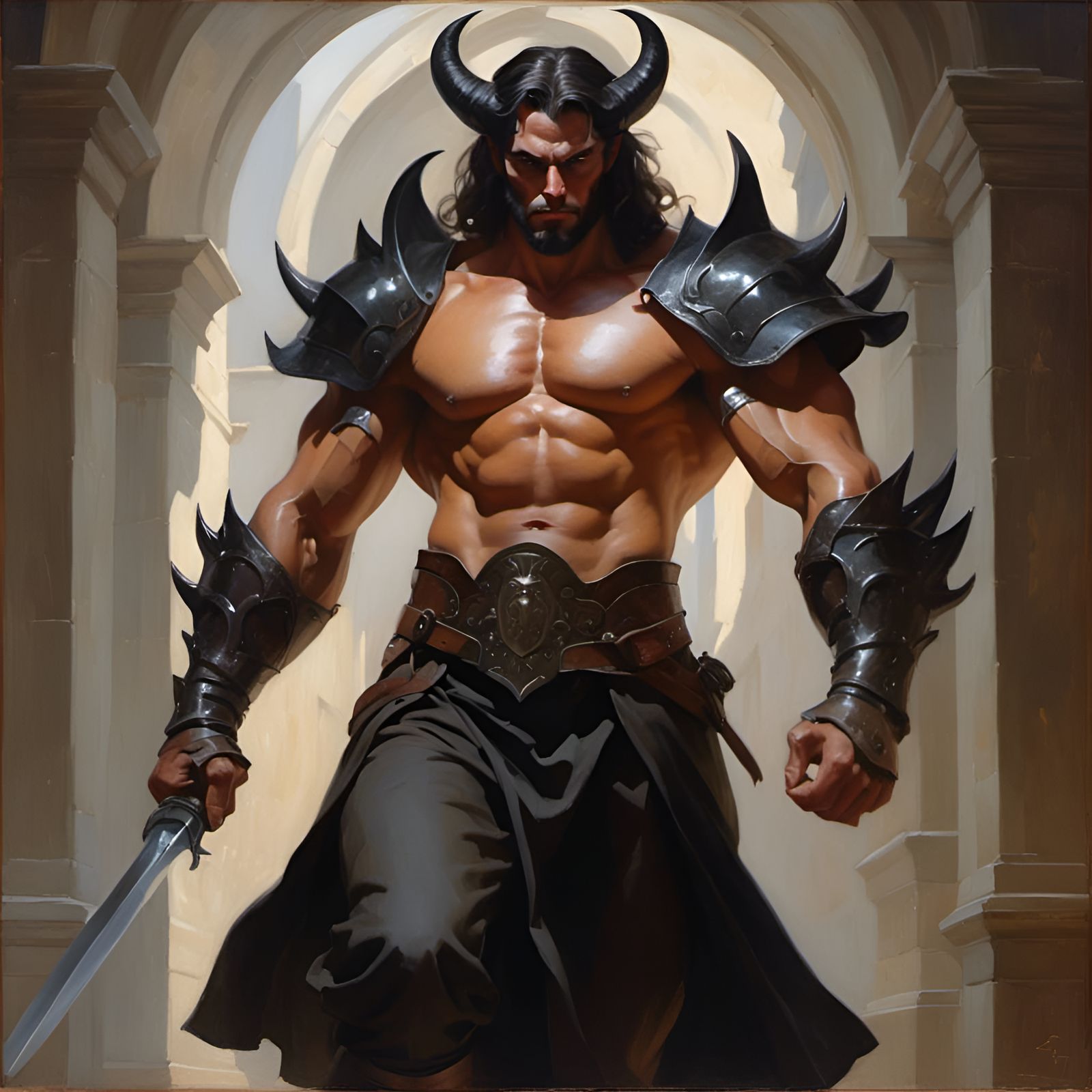 Medieval Demon Ready for Battle