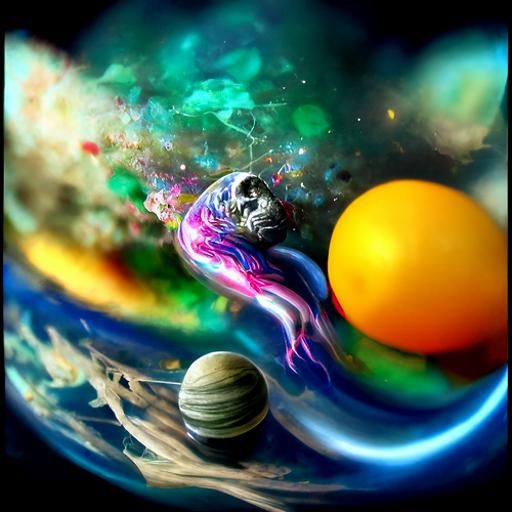 Holographic Planet in Space, Cosmic Illustration