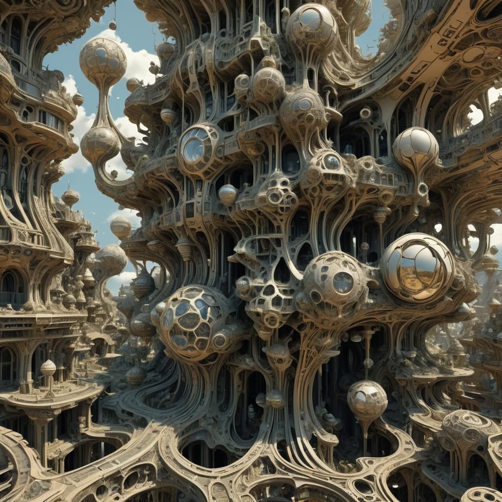 Mandelbulb Fractal Architecture in 3D