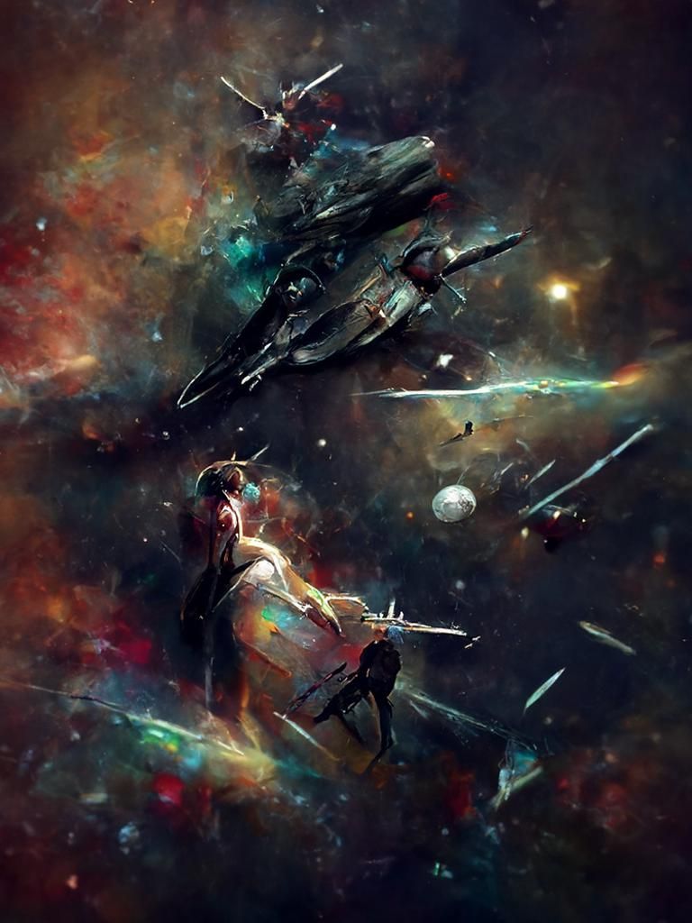 Spectacular Space Battle with Quantum Energy Weapons