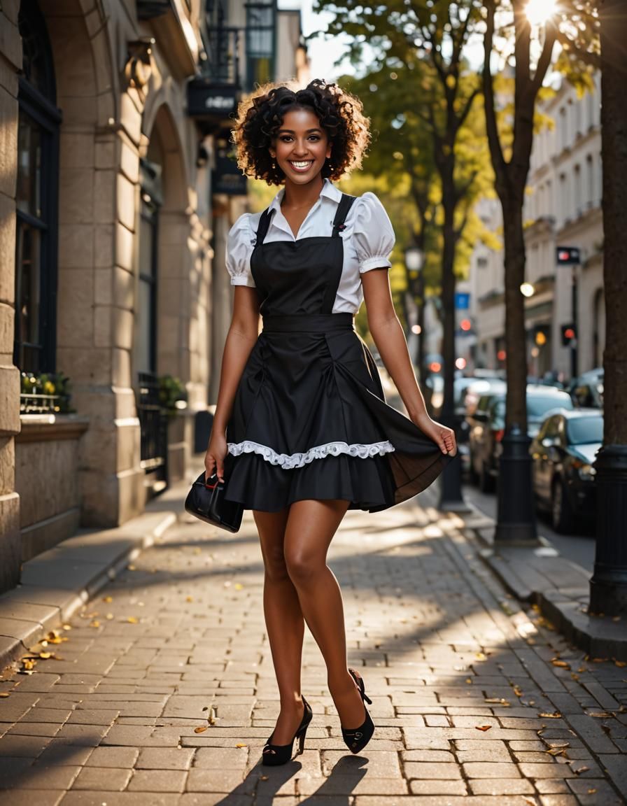Glamorous Portrait of a Smiling Maid