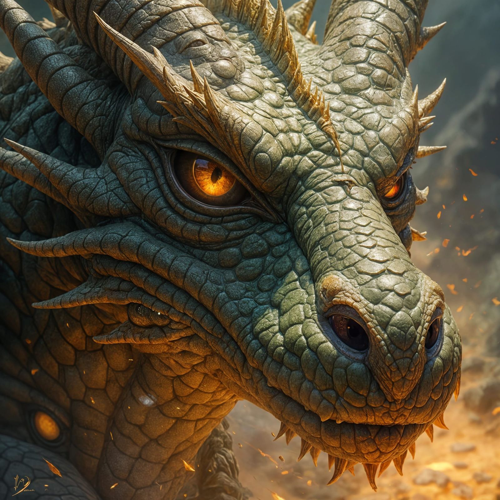 Dragon Eye: Epic Fantasy Painting of Power